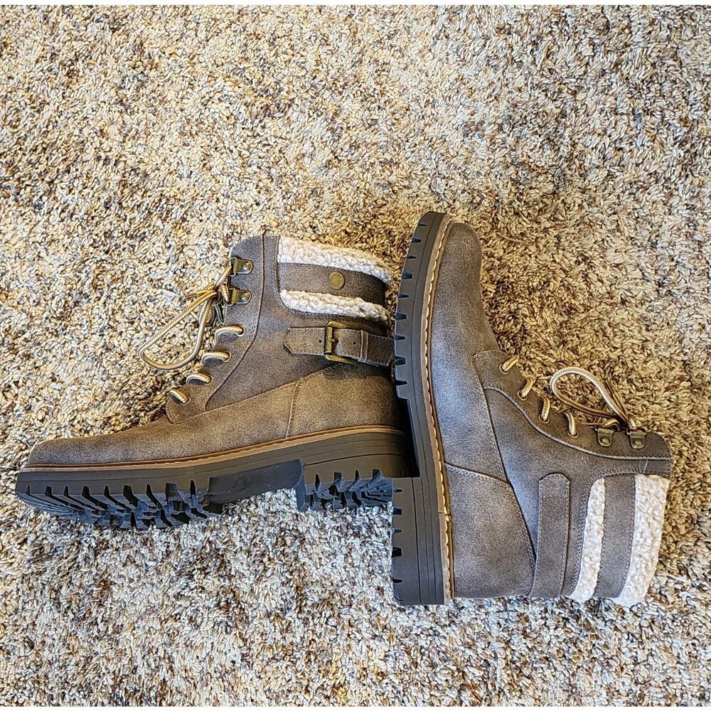 Cliffs White Mountain Meldon Brown Hiker‎ Boots Size 8 Fleece Lined NWOT - Picture 3 of 8